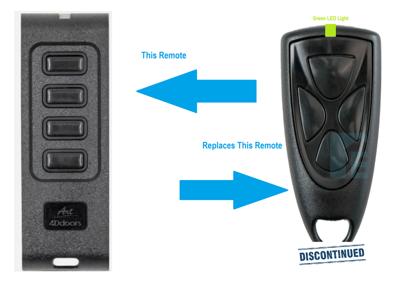 4D Doors Art 4 Button Genuine Remote Replaces Victory Remote