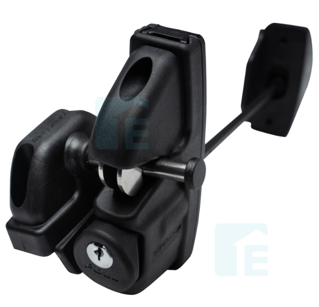 Safetech Gravity Double Sided Pedestrian Gate Latch SLIM Black Keyed - SLV-Viper-X2