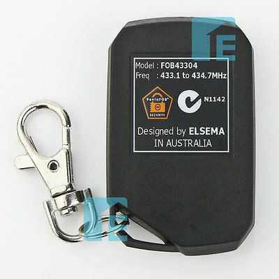 Elsema Pentafob 4 Button Black Remote FOB43304B