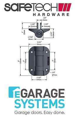 Safetech Heavy Duty Adjustable Tension Hinge With NO Legs Black Pair - SHH-135S