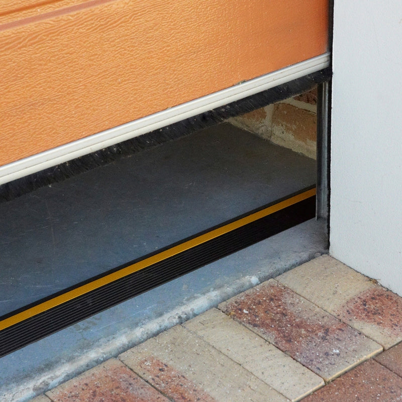 Garage Door Dam Floor Threshold Seal in Black To Suit 4500MM length Garage Door Seal