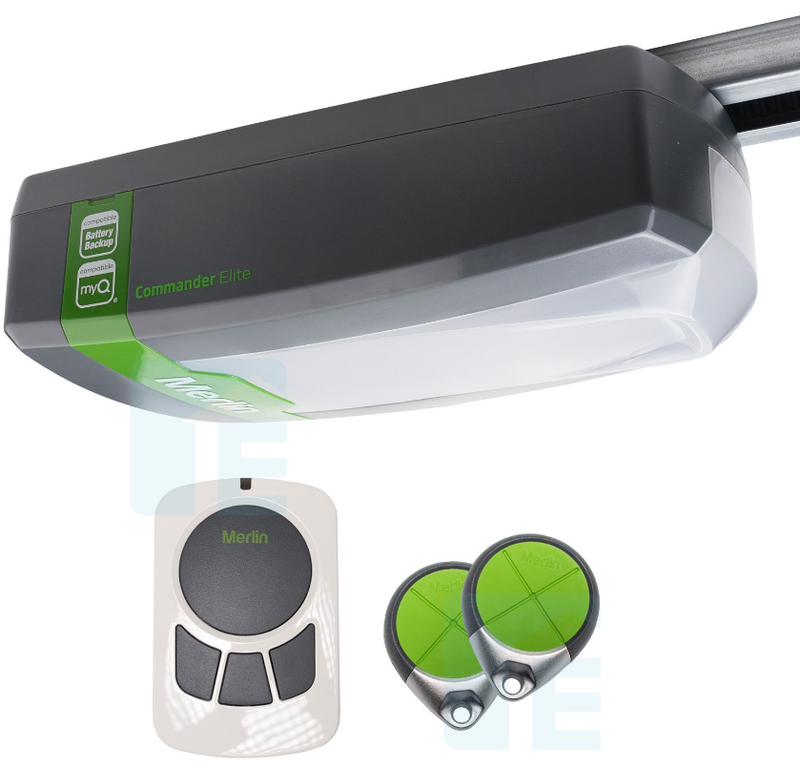 Merlin Sectional Door Opener With Belt Rail MS105MYQ & Smart Phone Kit Gateway