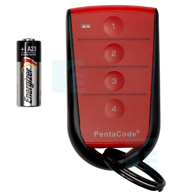 Elsema Pentacode 4 Button Red Remote PCK43304R
