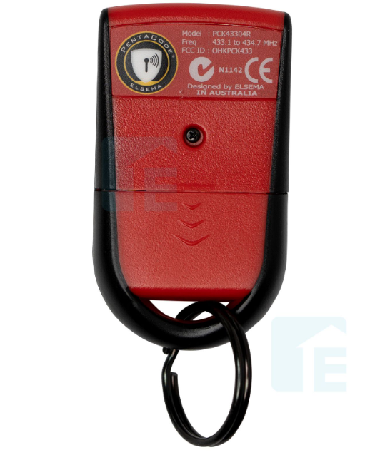 Elsema Pentacode 4 Button Red Remote PCK43304R