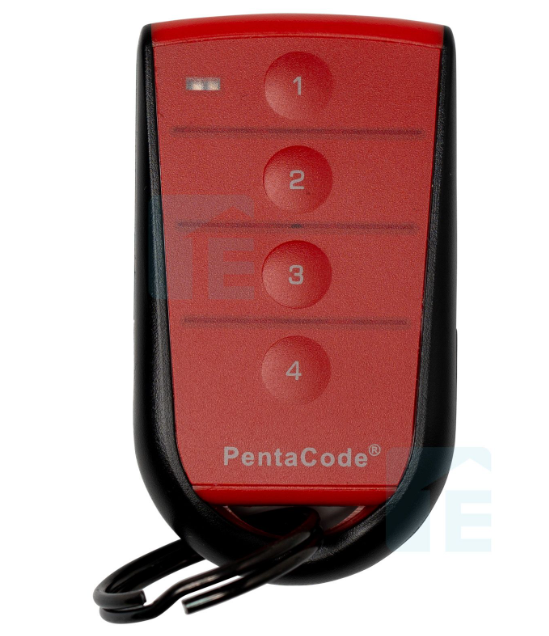 Elsema Pentacode 4 Button Red Remote PCK43304R