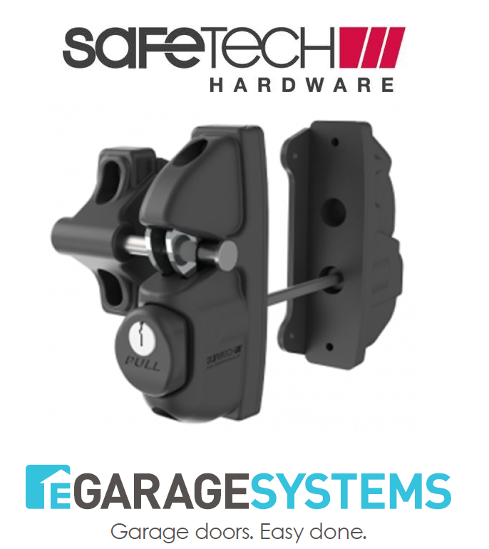 Safetech Gravity Double Sided Pedestrian Gate Latch SLIM Black Keyed - SLV-Viper-X2