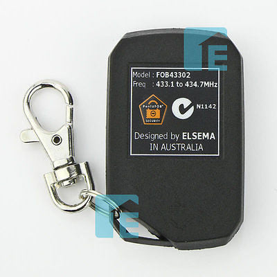 Elsema Pentafob 2 Button Black Remote FOB43302B