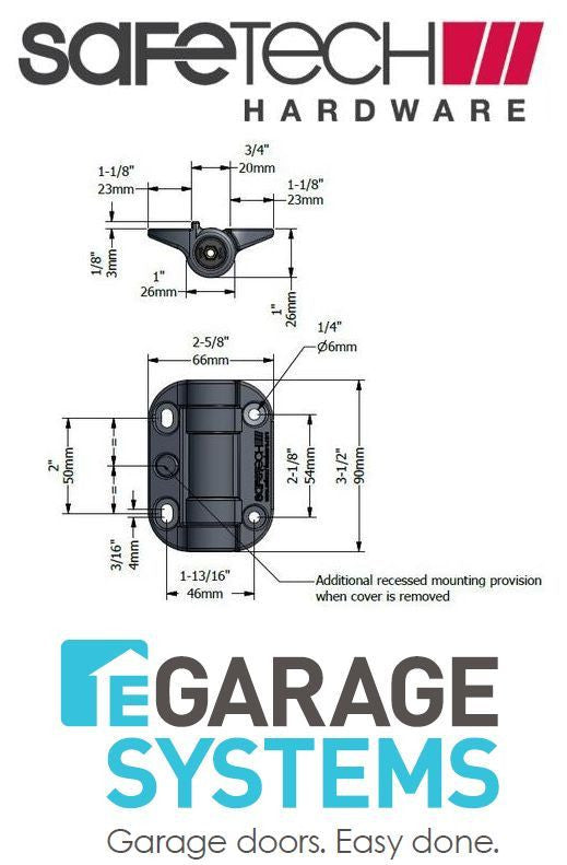 Safetech Magnetic Top Pull Latch & Adjustable Tension Hinge Black - SL-50TRI-G90