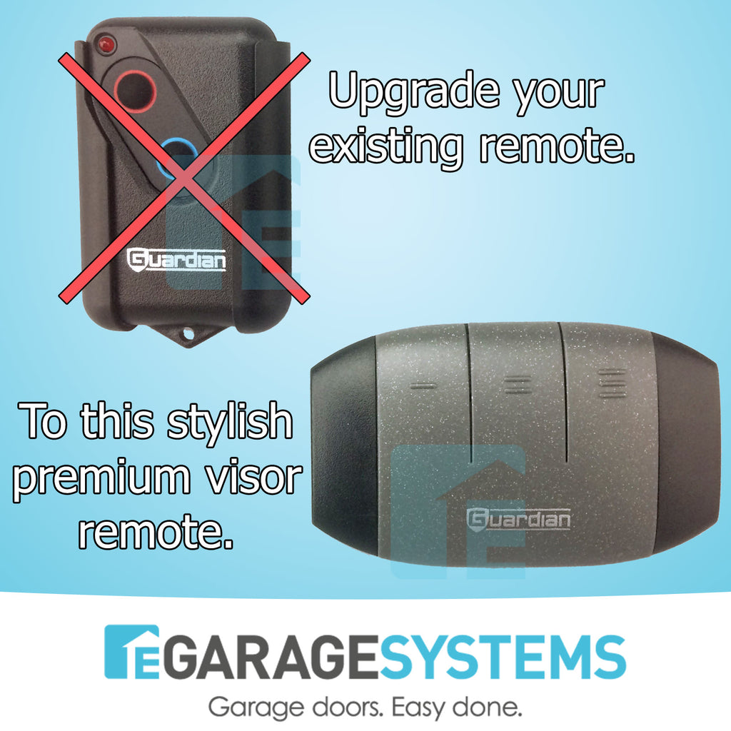 Premium Guardian 3-Button Visor Garage Remote Control Replace Boss BHT4 303MHz