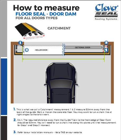 Garage Door Dam Floor Threshold Seal in Black To Suit 3100 MM length Garage Door Seal