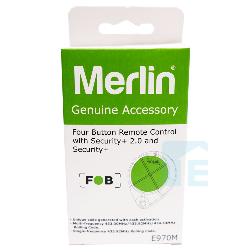 Merlin E970M Premium Security + & Security +2.0 4 Button Remote